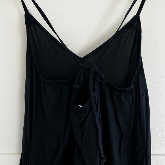 Tie Back Maxi Slip Dress Black Size XS - Picture 6 of 7